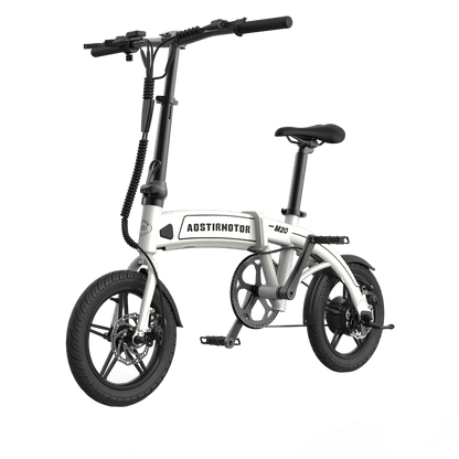 Lightweight Folding Electric Bike M20 White