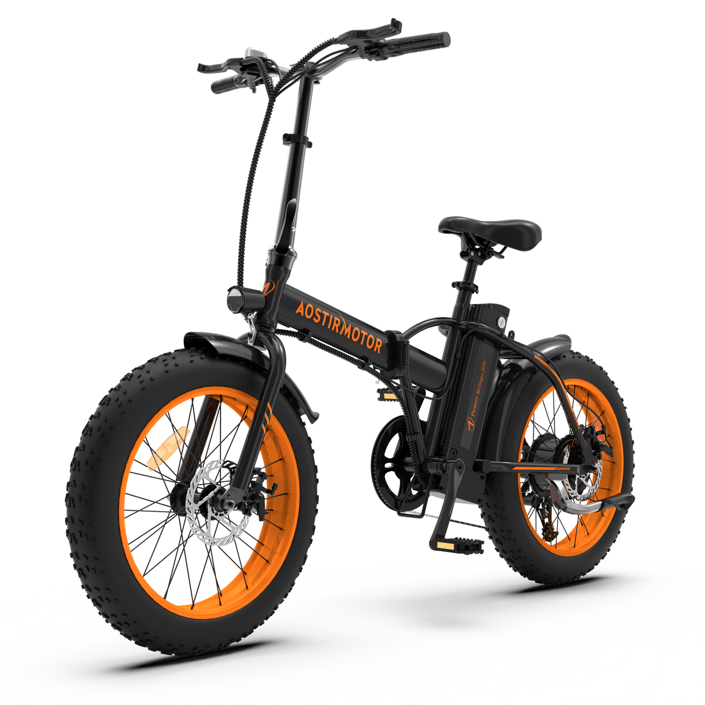 Fat Tire Folding Electric Bike A20 Orange