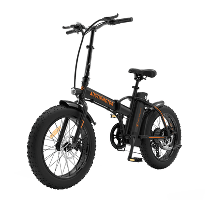 Fat Tire Folding Electric Bike A20 Black